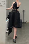 SWAYING/KNIT Crochet Backless Dress SW22SSL38 Black